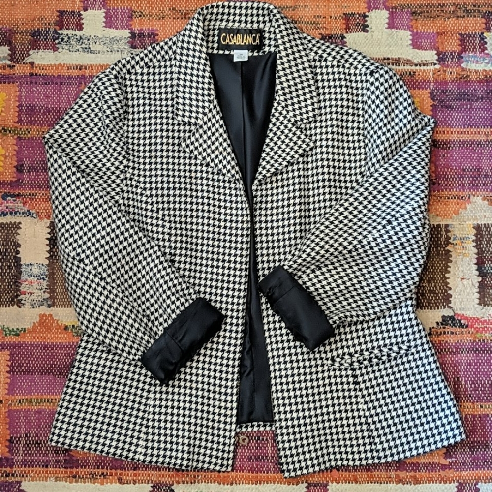 Vintage Houndstooth Blazer